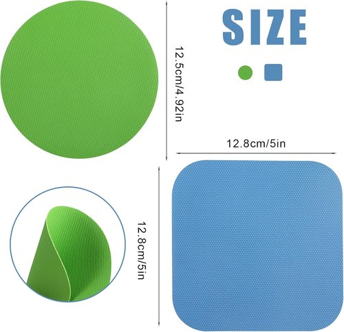 LUTER Multi-Function Silicone Jar Opener - Easy Grip for Seniors with Arthritis | 4-Piece Set in Light Blue & Green