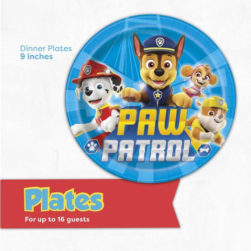 Paw Patrol Birthday Decorations | Paw Patrol Plates and Napkins for Party | Serves 16 Guests | Officially Licensed