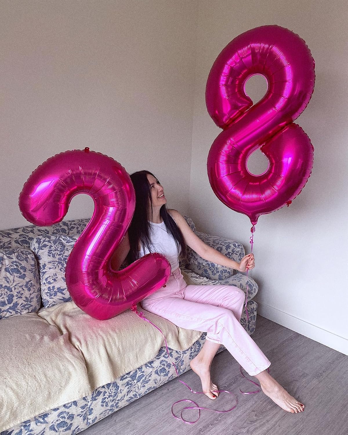 Number 8 Balloon - Hot Pink 40 Inch Birthday Decoration for Girls | Perfect 8th Birthday Party Supplies