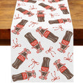 Heyfary She's Ready to Pop Table Runner Red Bow Retro Dirty Soda Bar Baby Shower Gender Reveal Party Decoration Home Kitchen Table Decor (13" x 72")