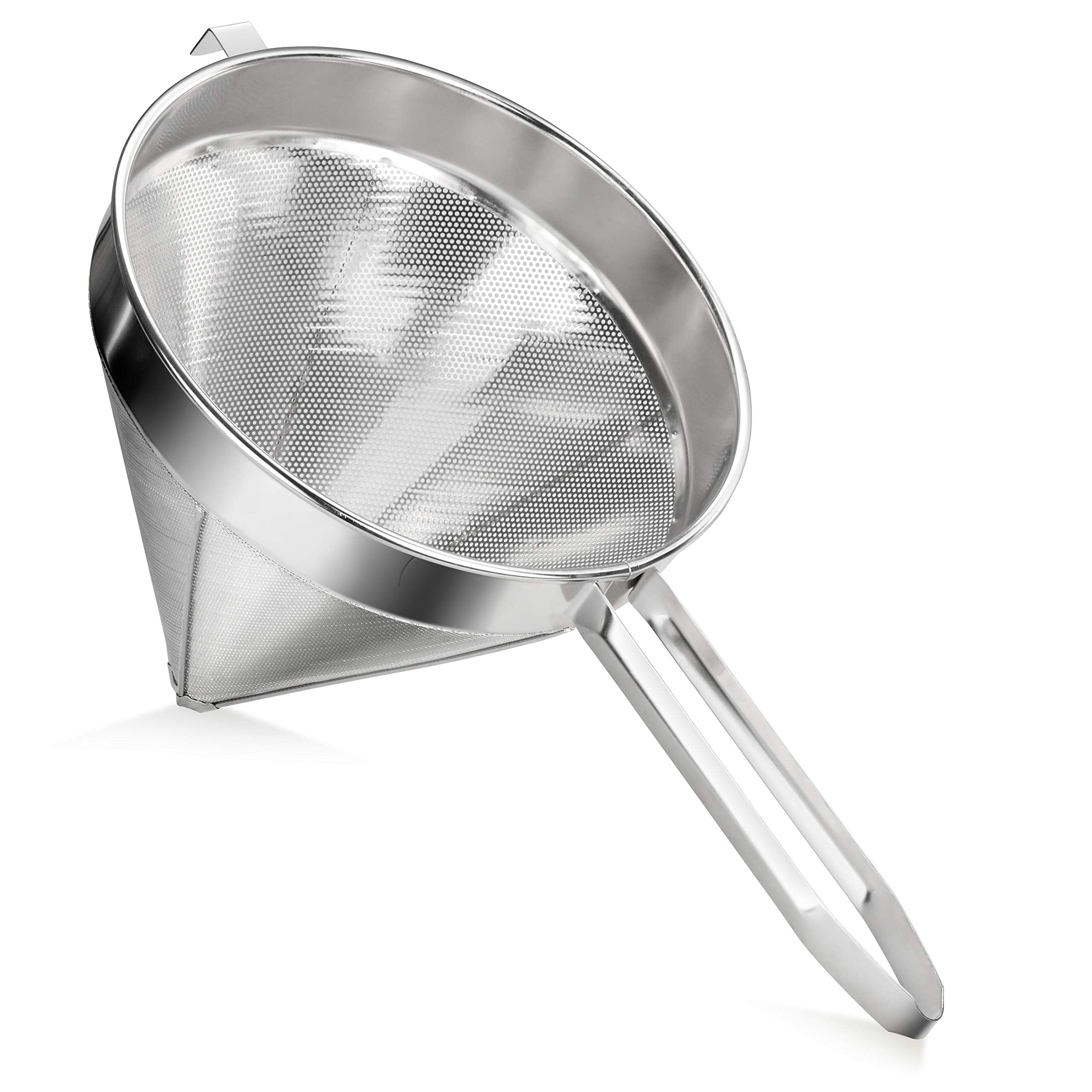 New Star Foodservice 537478 18/8 Stainless Steel China Cap Strainer (7-Inch, Fine Mesh)