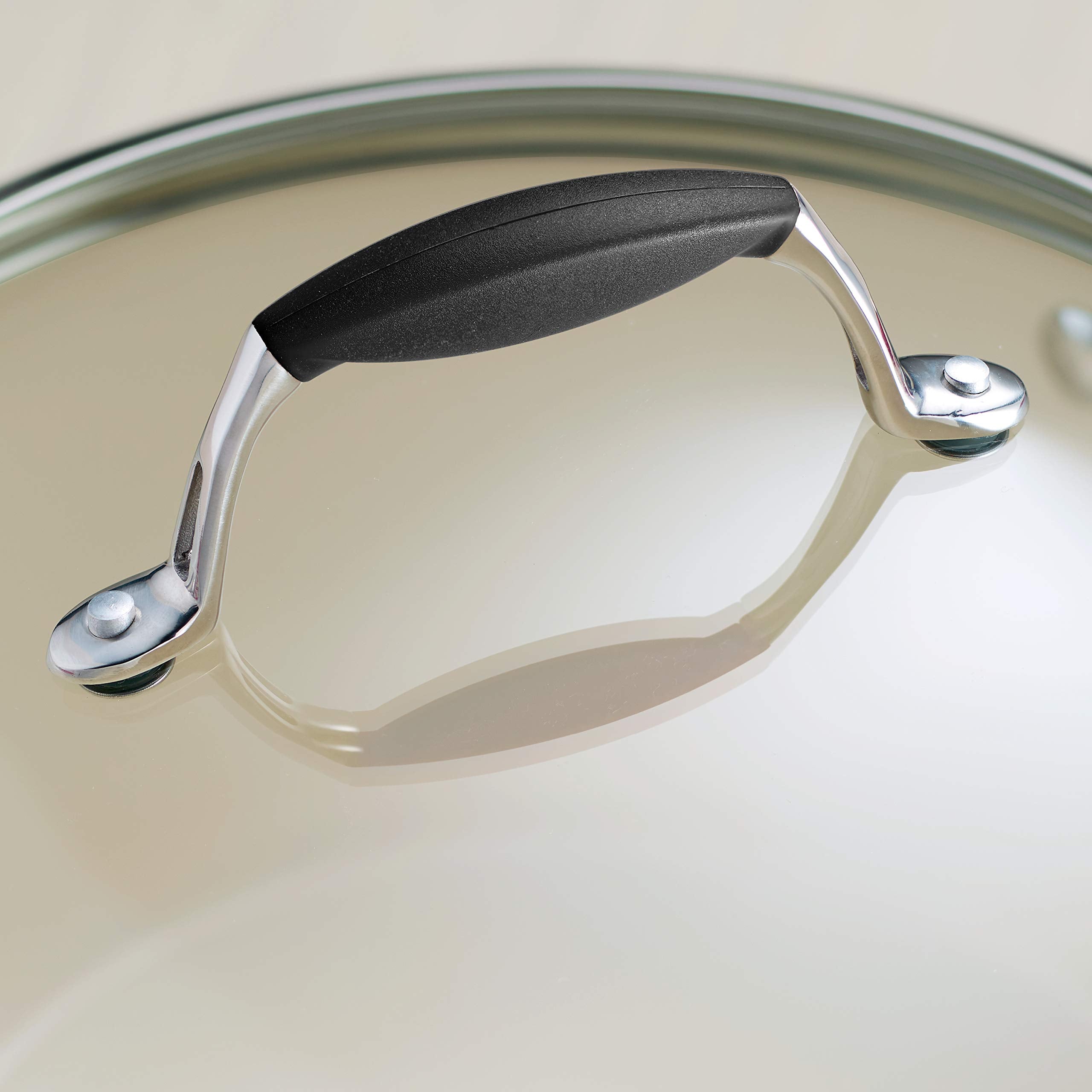 Tramontina Ceramica Deluxe 3-Quart Sauce Pan with Glass Lid, Ceramic Non Stick Saucepan, Oven-Safe, Metallic Black