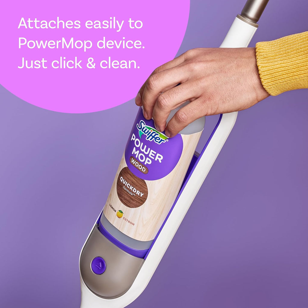 Swiffer Power Mop Solution - Quick-Dry Hardwood Floor Cleaner | All-Purpose Multi-Surface, 50.6oz