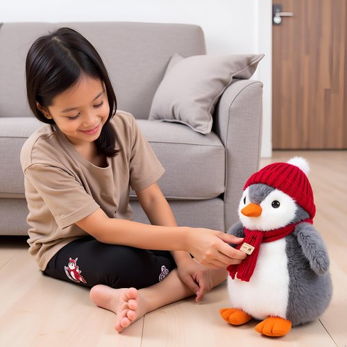Ryttir Large Penguin Plush - 18" Extra Soft Penguin Stuffed Animal Hugging Pillow with Rotund Belly,Safety Nursery Decor & Sensory Comfort Toy,Cuddle Companion for Kids(Birthday Gender Neutral Gift)