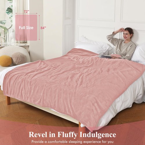 COZYTY Electric Blanket Full Size, Super Soft Cozy Upgraded Flannel Heating Blanket with 6 Heating Levels & 1-10 Hours Auto Off, Fast Heating & Overheat Protection, 72" x 84", Candy Pink
