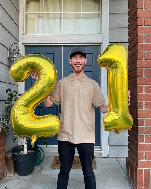 Gold Number 21 Balloon - 40 Inch Golden Birthday Decoration for 21st Celebration | Party Supplies