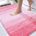 OLANLY Bathroom Rugs - Extra Soft Microfiber Mat with Rubber Backing | Quick Dry, Machine Washable, 36x24, Pink