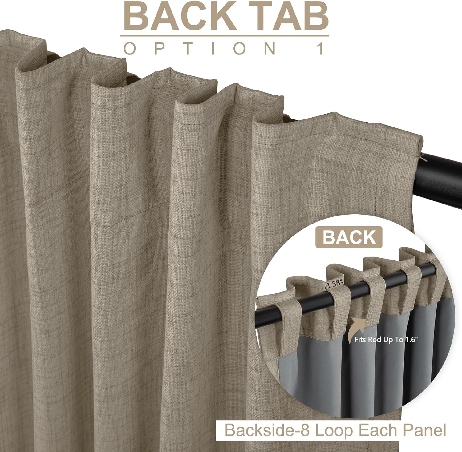 Skiennix 100% Blackout Curtains - Thermal Insulated Drapes for Bedroom | 50" W x 72" L, 2 Panels Set