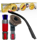 GHAMADE Vacuum Attachments & Brushes for Dyson V7 V8 V10 V11 V15 Gen5: Flexibible Crevice Tool, Horsehair Vacuum Attachment, Traceless Dust Brush (Home, Car Detailing & Corner Cleaning Set)
