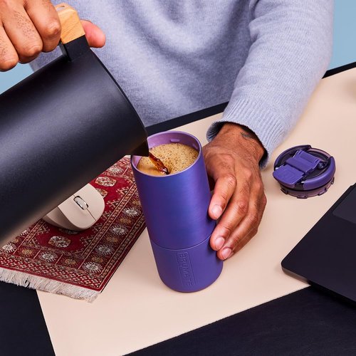 BrüMate 18oz Insulated Coffee Mug - 100% Leakproof | Ceramic-Lined & Travel-Friendly (Dark Aura)