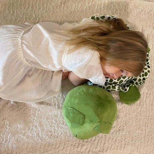 Karister Giant Sea Turtle Plush Toy, 23.6" Big Soft Turtle Stuffed Animal for Kids Adults, Sunggly Large Plushies Body Pillow Gift for Birthday Christmas Baby Shower, Ocean Theme Party Decor