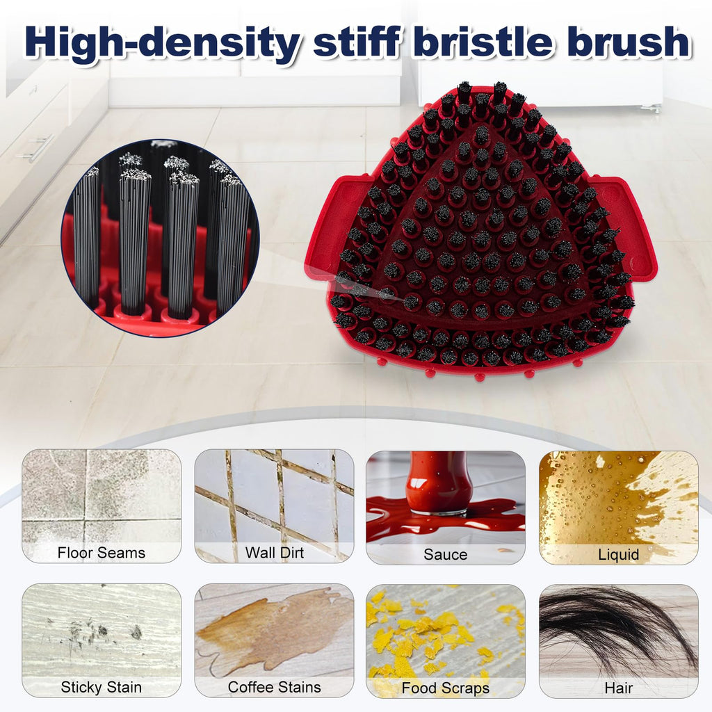 Scrubber Mop Head for Ocedar, Upgrade Scrub Brush for Ocedar, Spin Mop Scrub Brush Head for O Cedar RinseClean 2-Tank, More Bristles Scrub Brush Attachment for Bathroom, Deck, Kitchen Floor Cleaning