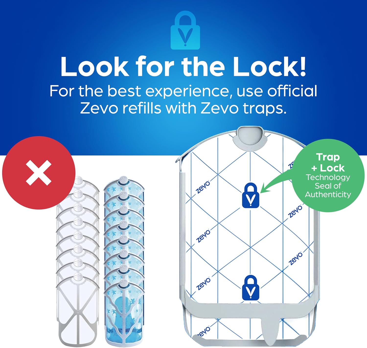 Zevo Flying Insect Refills for Indoor Light Trap: 12 Light Trap Refill Cartridges Capture Fruit Flies, Gnats and Houseflies (12 Cartridges)
