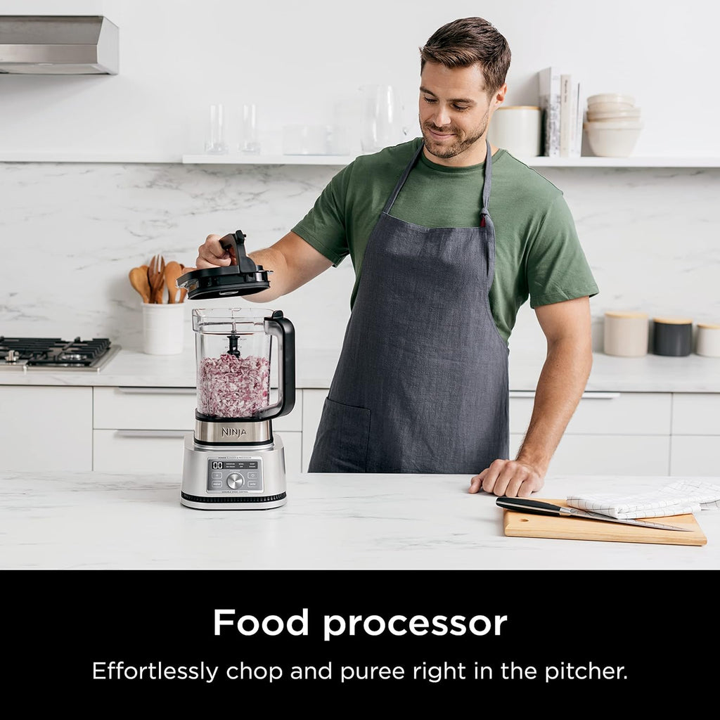 Ninja Foodi SS201 Power Blender - 3-in-1 Crushing Blender, Dough Mixer & Food Processor | 1400W SmartTORQUE