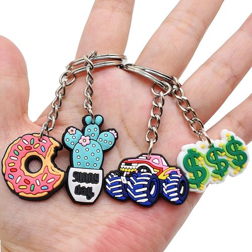 Papacharms Bulk Keychains 20pcs Random Different Keychain Lot Lovely Cool Key Chains for Student Prize Birthday Gift Party Favor