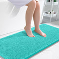 OLANLY Bathroom Runner Rugs - Extra Soft Chenille Bath Mats | Quick Dry, Machine Washable, 47x24, Teal