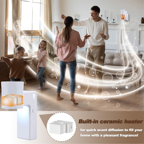 1 Pcs Wall Fragrance Plug in with Night Light Compatible with Bath and Body Works Wallflowers, with 3-Speed Adjustable Fragrance Essential Oil Diffuser for Home, White