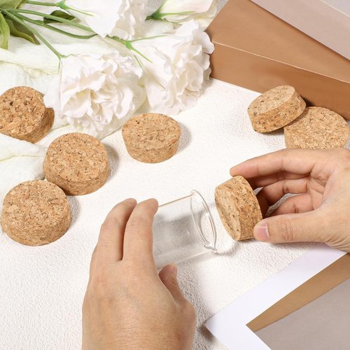 10 Pack Wooden Tapered Cork Plugs, 2 Sizes Diameter Large Cork Stoppers Corks Lids Natural Soft Wood Replacement Corks Brown Cork-Secure Seal for Wines, Old Bottles Jars Arts DIY Crafts Beer Ornaments