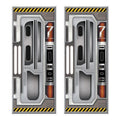 Beistle Set of 2 Plastic Spaceship Door Covers, Decorations for Outer Space Galaxy Alien Theme Birthday, Futuristic Party Supplies & Wall Decor, 6' x 30"