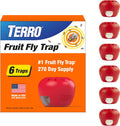 Terro Fruit Fly Traps - Indoor Use | 6 Pack with 270 Days of Lure Supply for Effective Pest Control