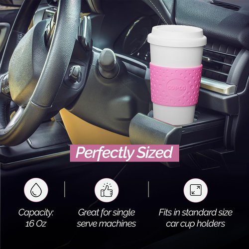Copco 2510-9920 Acadia Travel Mug, 16-Ounce, Bubble Gum (Set of 2)