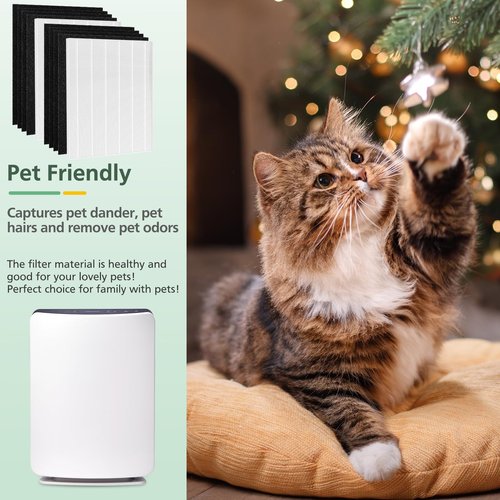 D360 Replacement Filter D3 Compatible with Winix D360 Air Purifier, Replaces for Winix 1712-0101-02, 2 HEPA Filters and 8 Activated Carbon pre-filters