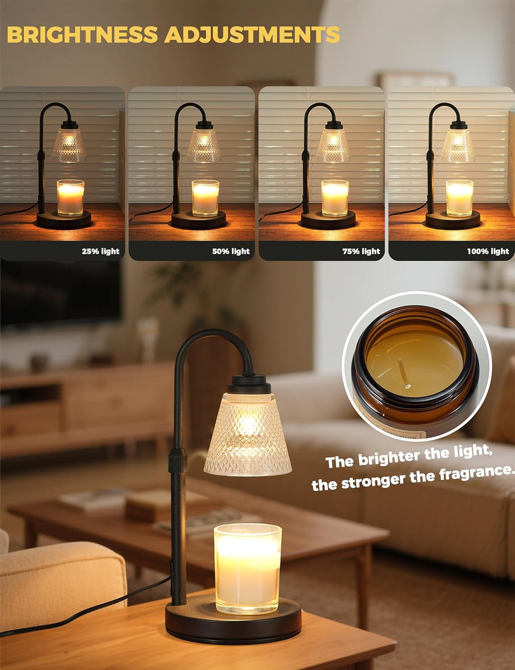 Skiennix Candle Warmer Lamp - Timer & Dimmer Feature | Perfect Birthday Gift for Mom, Women & Friends
