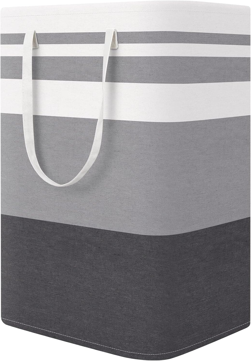 StorageRight Large Laundry Basket - Collapsible Hamper with Easy Carry Handles | 75L Gradient Grey for Bedroom, Dorm, Towels, Toys