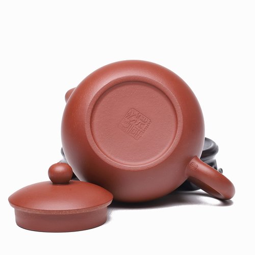 SILINE Fine Yixing Clay Teapot Series,Chinese Genuine Handmade Tea Pot 7.8 Oz with Filter,Infuse Brew Kungfu Tea Maker (Xishi,Yixing Zhuni Red Clay)