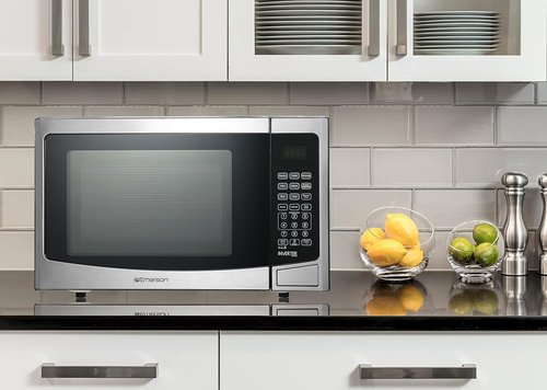 Emerson Microwave Oven - 1.2 Cu. Ft. Capacity, 1000W Power, Inverter Technology, Stainless Steel