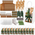 12 Set Christmas Gift Kitchen Utensils Set Acacia Spatula Mini Cheese Board Pine Cones for Christmas Kitchen Holiday Gift Party Decor Neighbor Employee Baking Gift Xmas Cooking Supplies