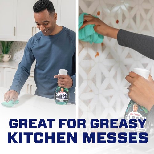 Mr. Clean Clean Freak Multi-Surface Cleaning Spray - Deep Cleaning Mist Starter Kit & Refill Bundle, 64 fl oz | Unstopables Fresh Scent