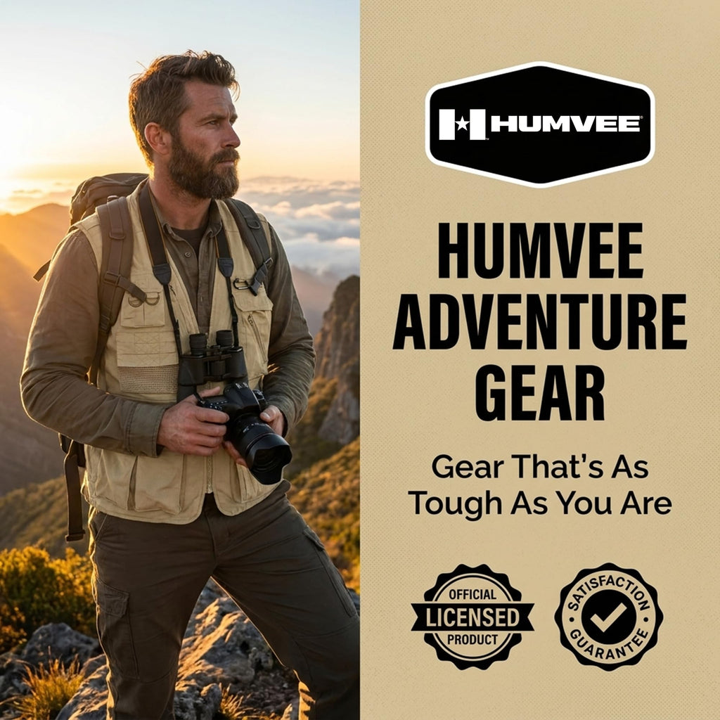 Humvee Photography Utility Vest With 21 Pockets | Perfect for Travel, Safari, Hunting, Camping & More 100% Cotton, Comfortable & Sturdy, Tactical & Safari Jacket | Vest for Men & Women