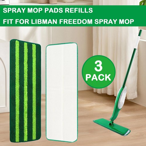 Mop Refills for Libman Freedom Spray Mop, Reusable Microfiber Spray Mop Pads Replacement Head for Libman Spray Mop, Fit for Libman Replacement Pads for Floor Cleaning, Washable & Reusable(3 Pack)