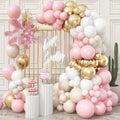 Skiennix Pink Beige Gold Balloon Garland Arch Kit - 109 Pieces Blush Pastel Balloons for Birthday & Wedding Decor