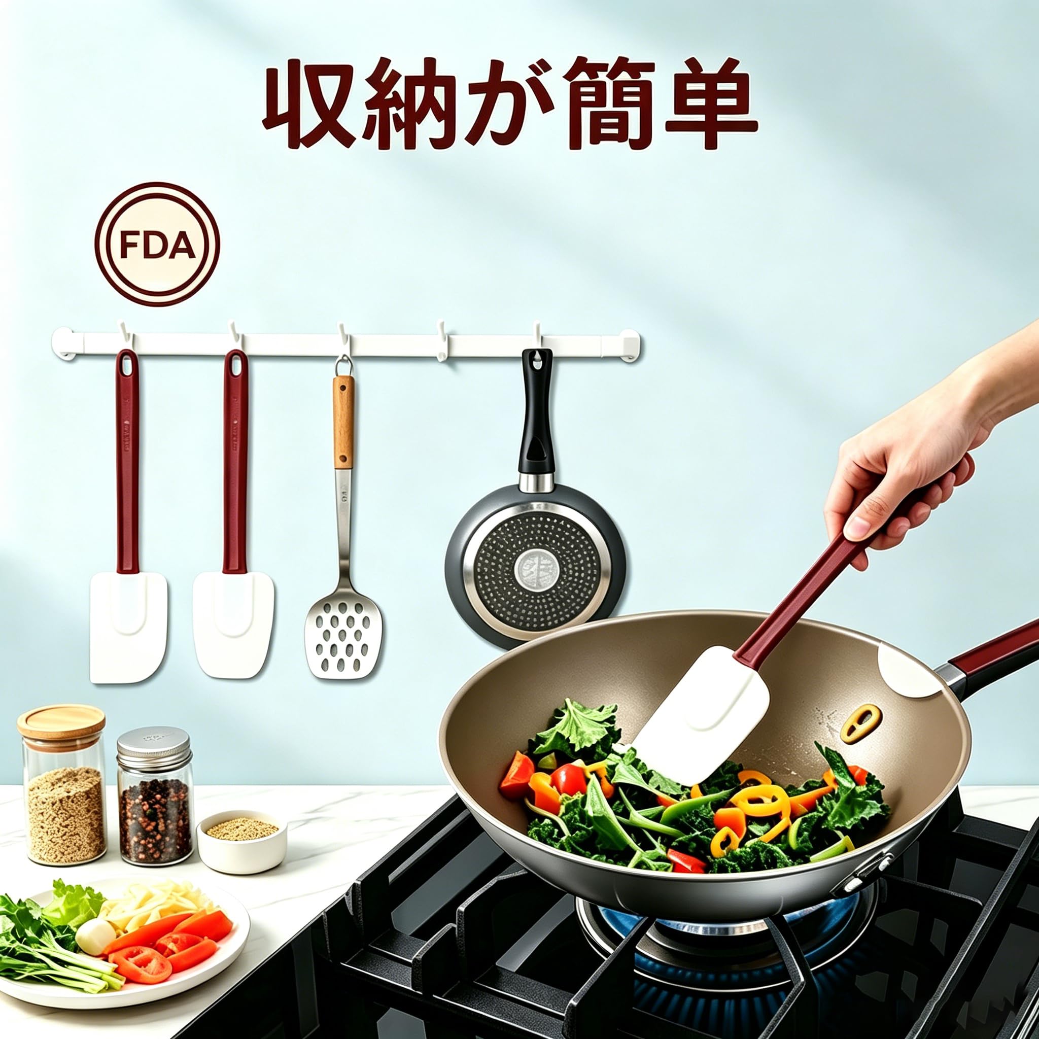 MYTASUY 10 INCH Silicone Spatulas Heat Resistant Heavy Duty Rubber Spatulas Commercial Spatulas Set for Kitchen Use Silicone Cooking Utensils Sets of 2