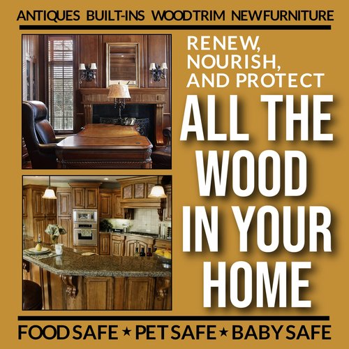 Daddy Van's All Natural Beeswax Furniture Polish – Unscented, Food-Safe Wood Wax for Furniture, Cabinets, Antiques & Butcher Blocks – Non-Toxic, Conditioning & Protective Finish for Wood Surfaces