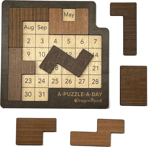 DragonFjord A-Puzzle-A-Day Premium Calendar Puzzle - 365+ Daily Challenges with Magnetic Storage Box & Hint Book