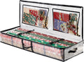 VENO Clear Wrapping Paper Organizer - 40-Inch Storage Box for Christmas Gift Bags & Holiday Accessories