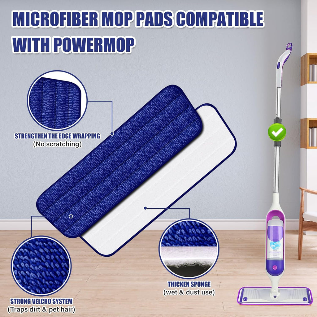 Skiennix Microfiber Spray Mop - Versatile Wet/Dry Floor Cleaner with 3 Reusable Pads | Ideal for Tile, Wood, and Laminate