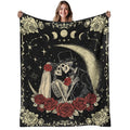 Valentine's Day Gifts for Women Men,Anniversary Blanket Gifts for Boyfriend Girlfriend, Romantic Gift for Wedding, Skull Blanket Gifts, Birthday Gifts for Wife, Husband, Couples Gift for Her Him 50x60