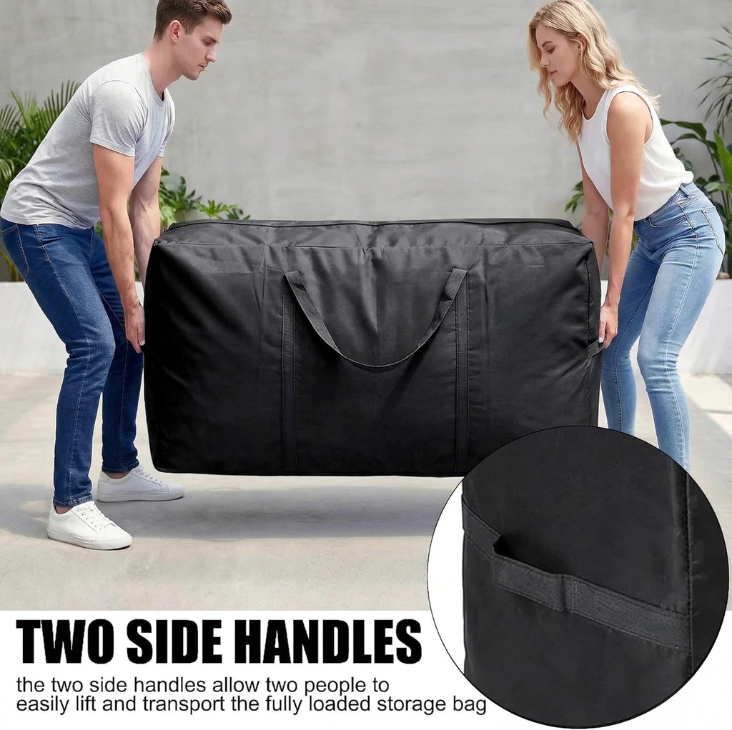 XXL Storage Bags by [Brand Name] - 66 Gallon Extra Large Moving Totes with Zippers & Side Handles | Black