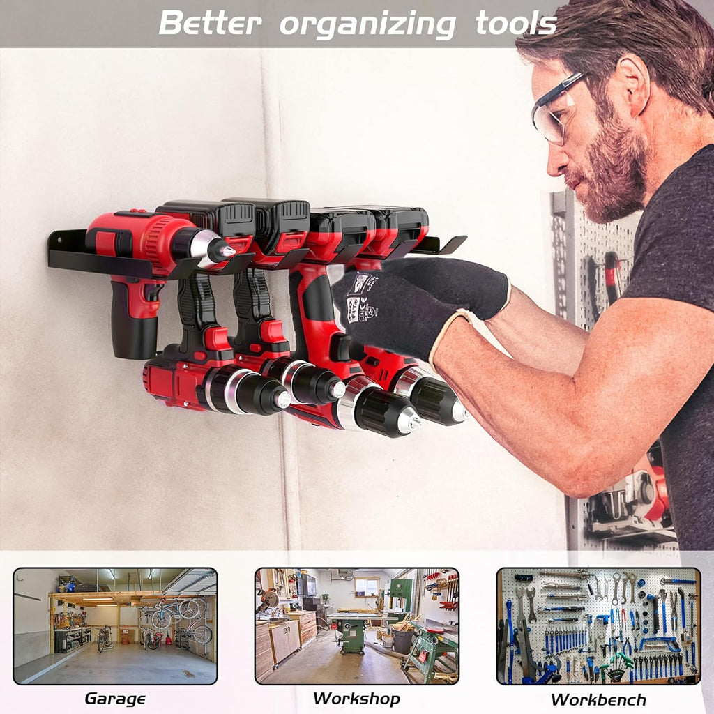 Ultrawall Power Tool Organizer - Heavy Duty Wall Mount Drill Holder for Garage Storage Solutions