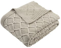 SAFAVIEH Petal Knit Throw Blanket, Palewisper