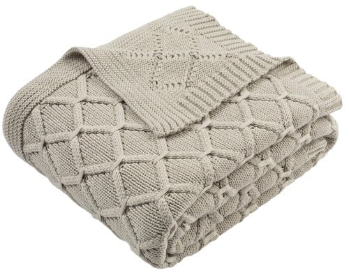SAFAVIEH Petal Knit Throw Blanket, Palewisper