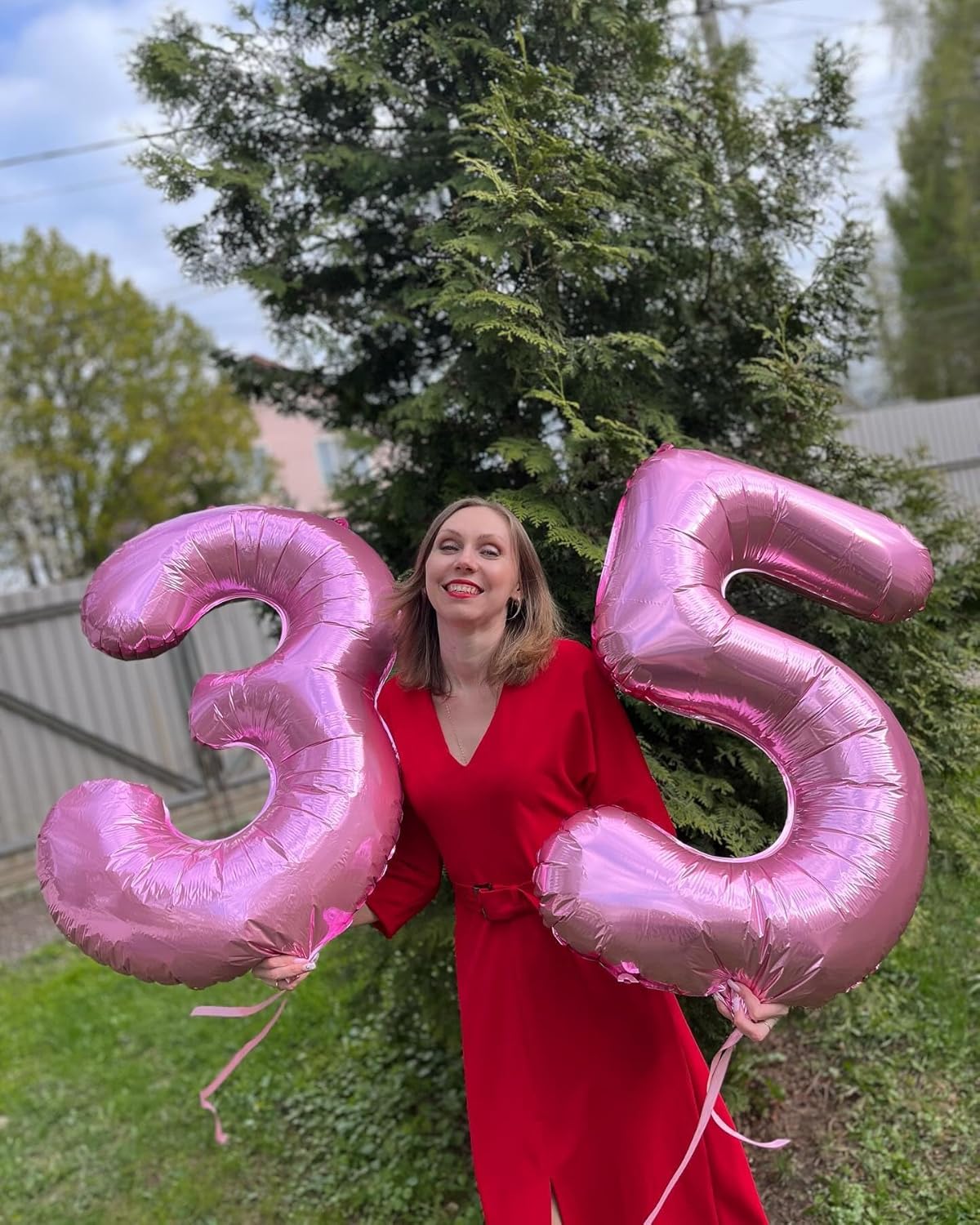 Number 5 Balloon by Pink - 40 Inch Giant Foil Balloon for 5th Birthday Party Decorations