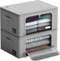 Sorbus Storage Bins - Stackable & Foldable Oxford Fabric Organizer Bags with Clear Window | Ideal for Bedding & Linen