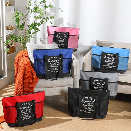 Paterr 18 Gifts Bag Bulk for Women Men Canvas Tote Bag Appreciation Tote Inspired Gifts for Nurse Doctor Coworker Teacher Team (Classic)