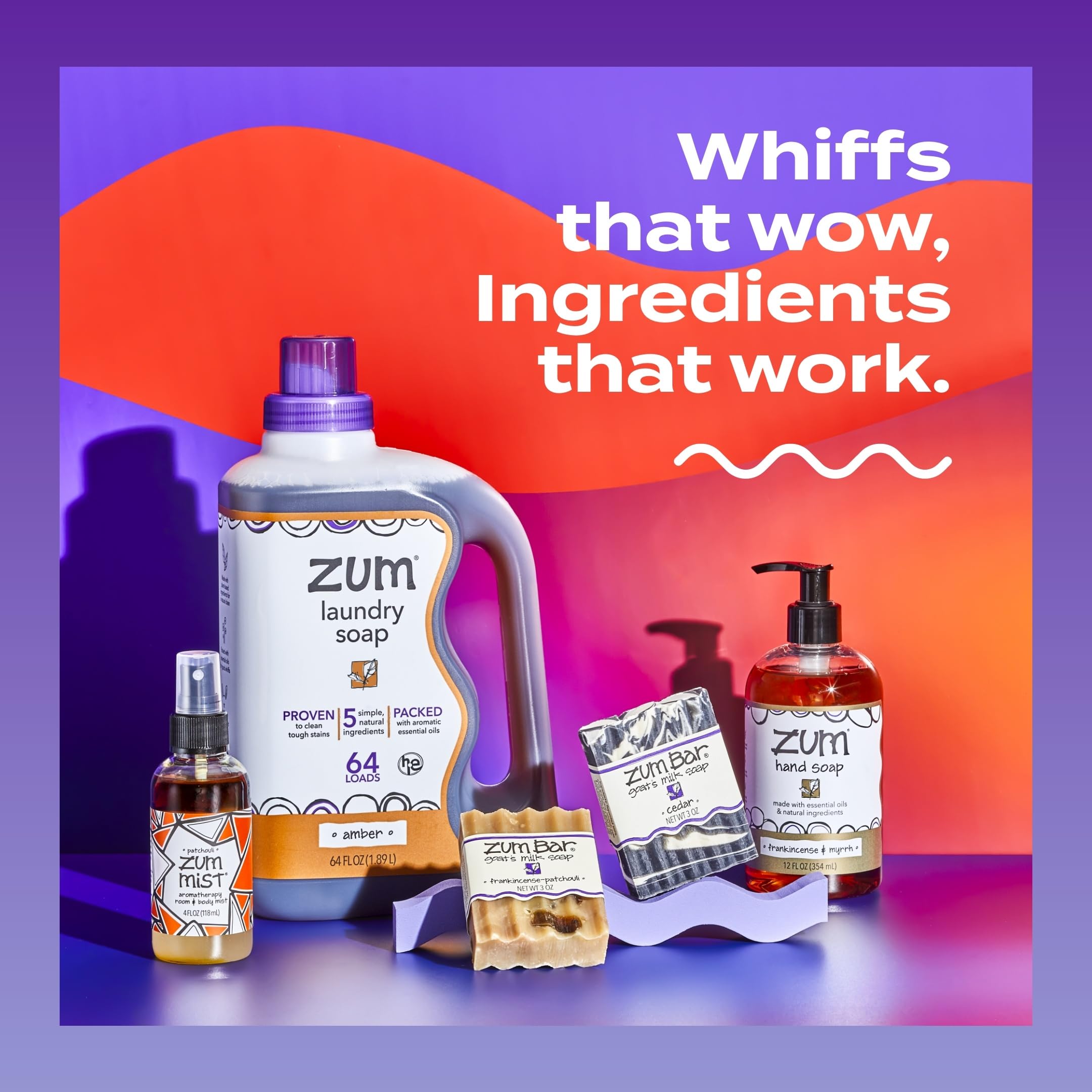 Zum by Indigo Wild All-Purpose Cleaner - Natural Multipurpose Cleaner Made with Essential Oils, Baking Soda & More - Sweet Orange, 16 fl oz
