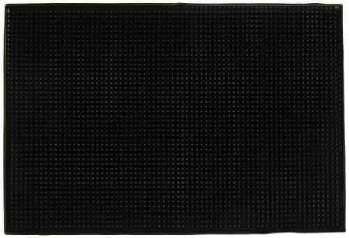 American Metalcraft BLACKBM1218 Black Rubber 12 x 18" Bar Mat